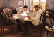 Leonid Pasternak The Night before the Examination USA oil painting reproduction